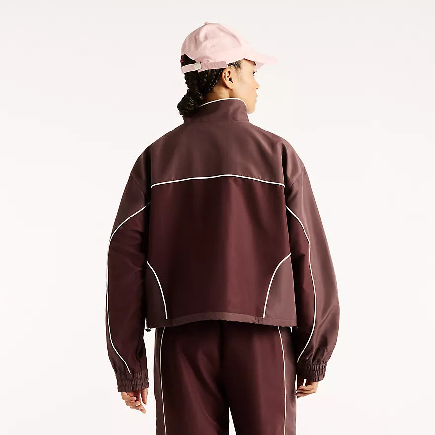 NEW BALANCE Trackside Woven Jacket Cherry Leather: レッド ジャケット レディース