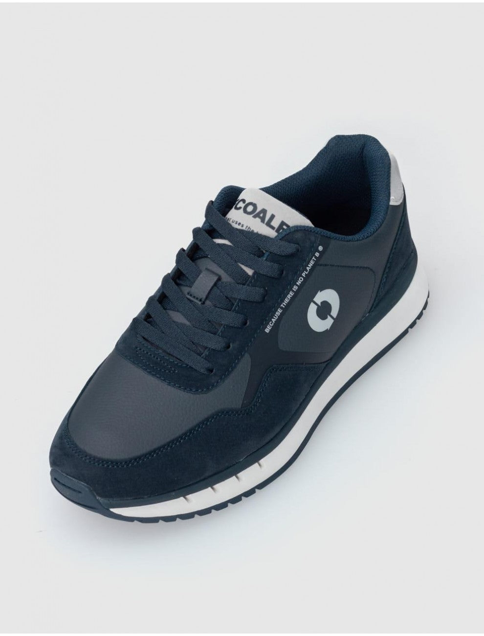 ECOALF | MEN'S SNEAKERS | CERVINOALF LEATHER SNEAKERS MAN DEEP NAVY | BLUE