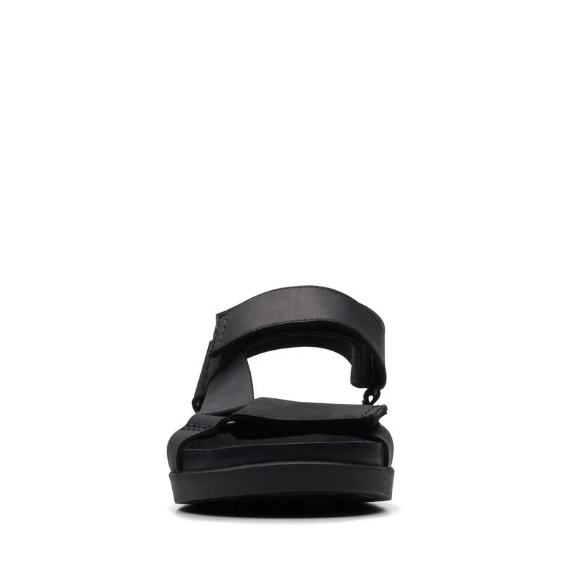 Sandalias Con Tiras De La Marca Clarks Para Hombre Modelo Sunder Range Black Leather En Color Negro