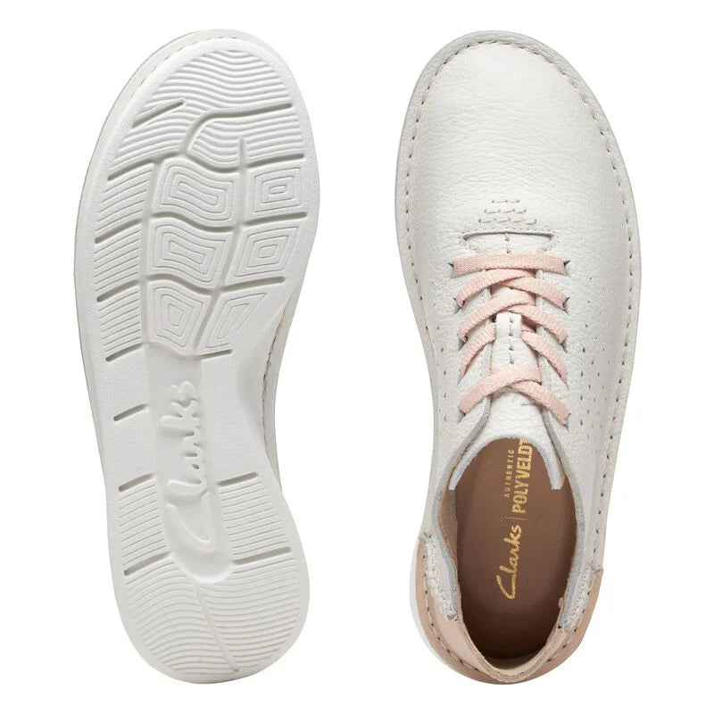 Zapatos Derby De La Marca Clarks Para Mujer Modelo Velhill Etch Off White Combi En Color Blanco