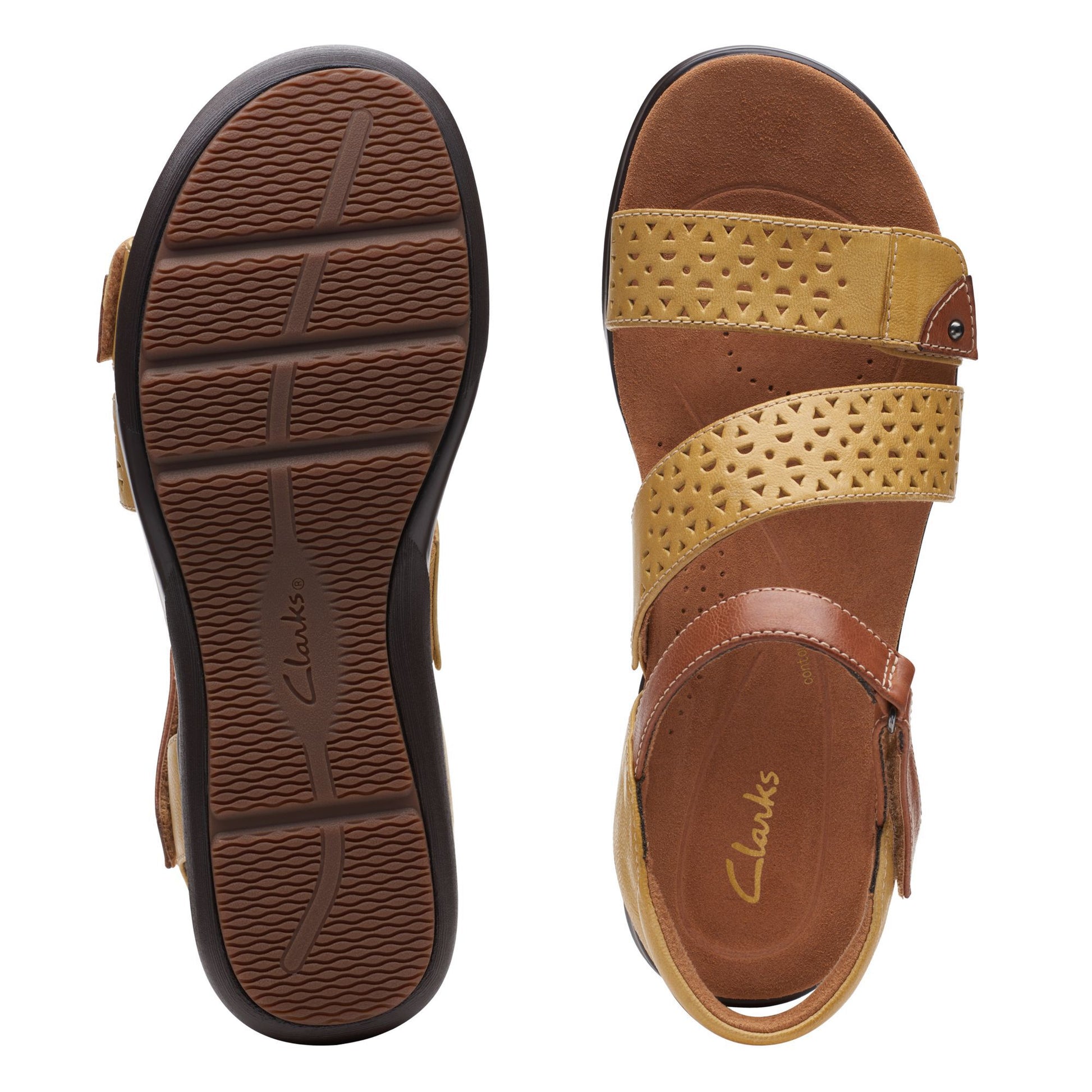 Clarks 2025 sandals yellow