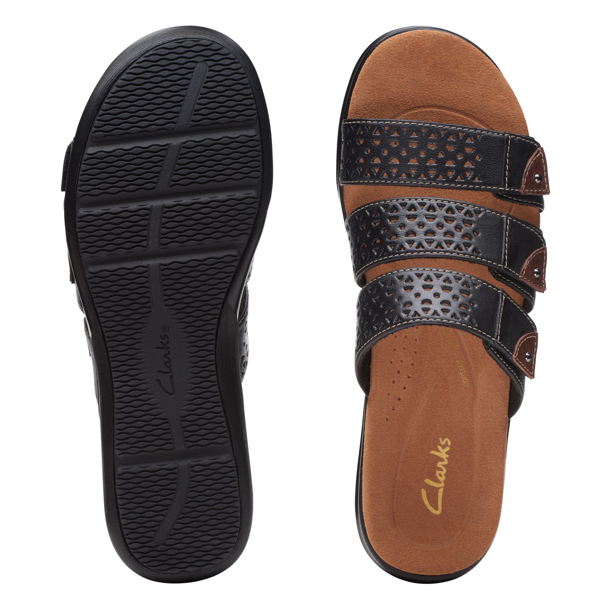 Clarks 女士 Kitly Walk 黑色凉鞋