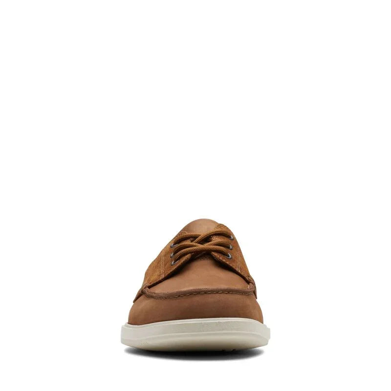 Nauticos De La Marca Clarks  Para Hombre Modelo Bratton Boat Dark Tan Nubuck En Color Marrón
