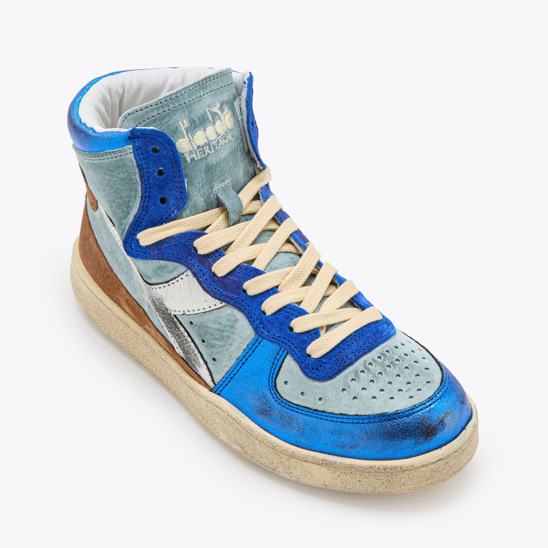 Sneakers De La Marca Diadora Para Mujer Modelo Zapatilla M.Basket Met Pgskn Used W-En Color Azul