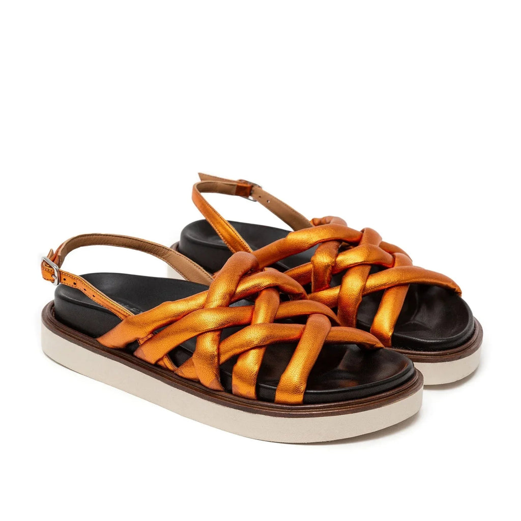 Sandalias De La Marca Audley Para Mujer Modelo Heike: Plataforma 22315En Color Rojo