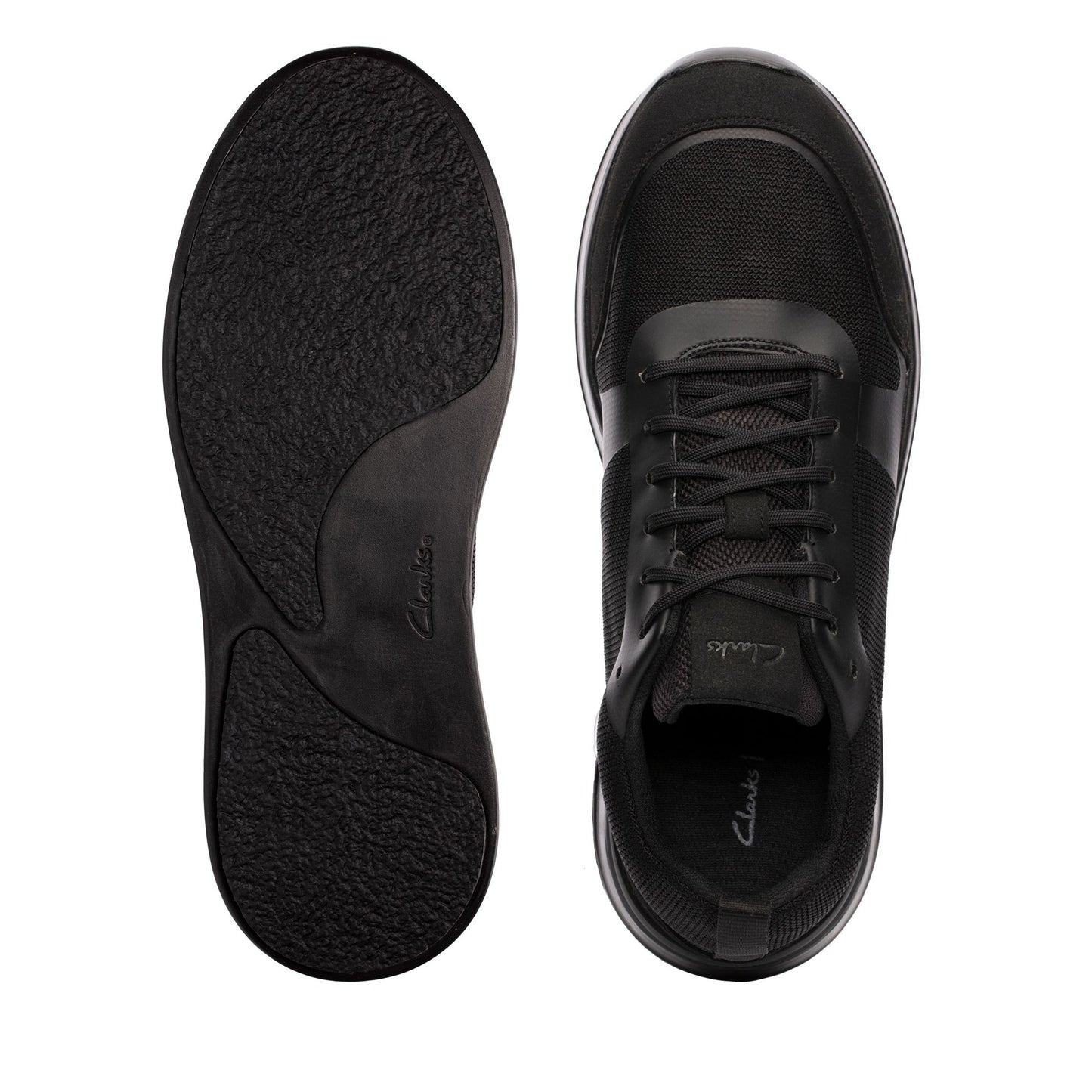 Sneakers De La Marca Clarks Para Hombre Modelo Lt Lace Black Knit Un En Color Negro