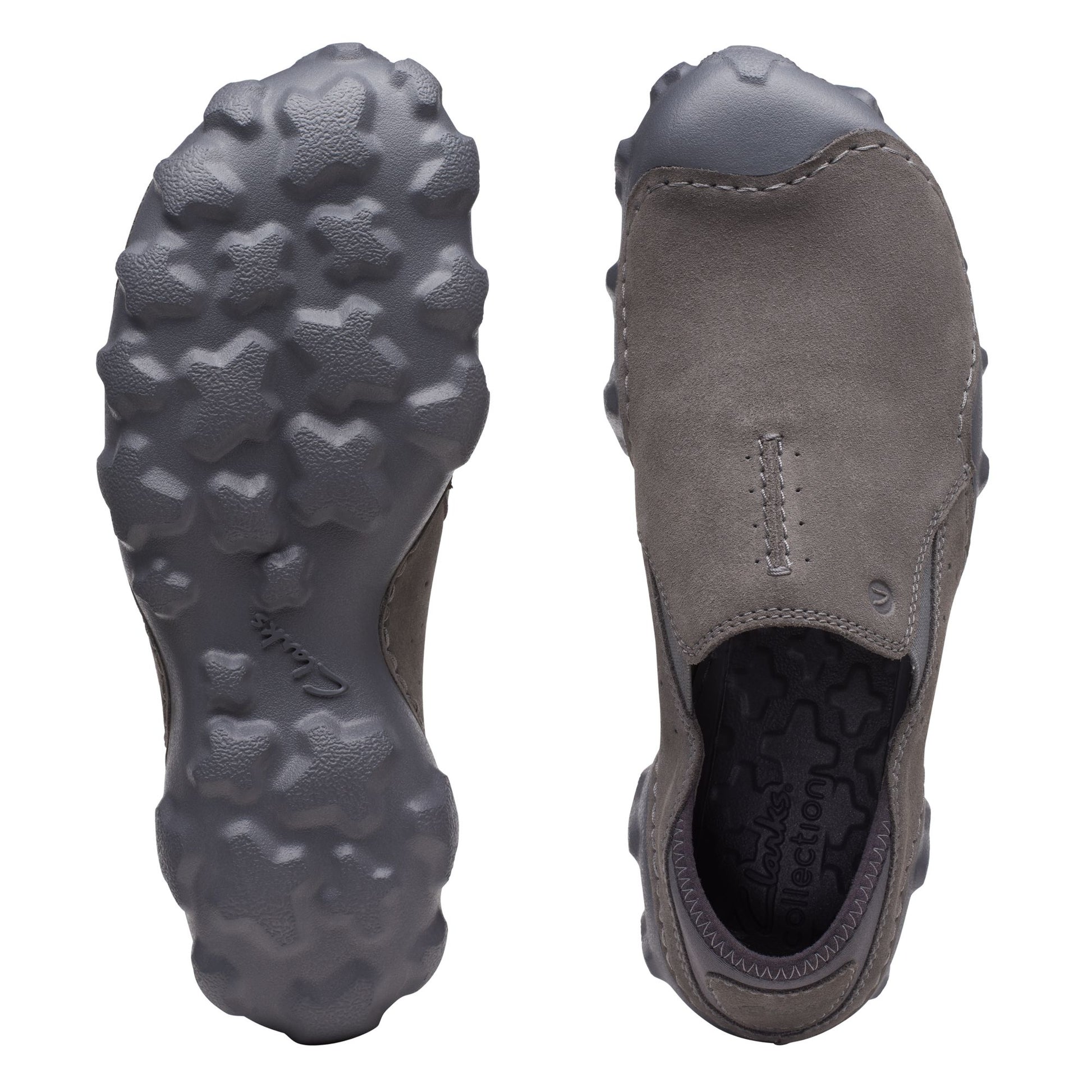 Zapatos Derby De La Marca Clarks Para Hombre Modelo Mokolite Easy Grey SuedeEn Color Gris