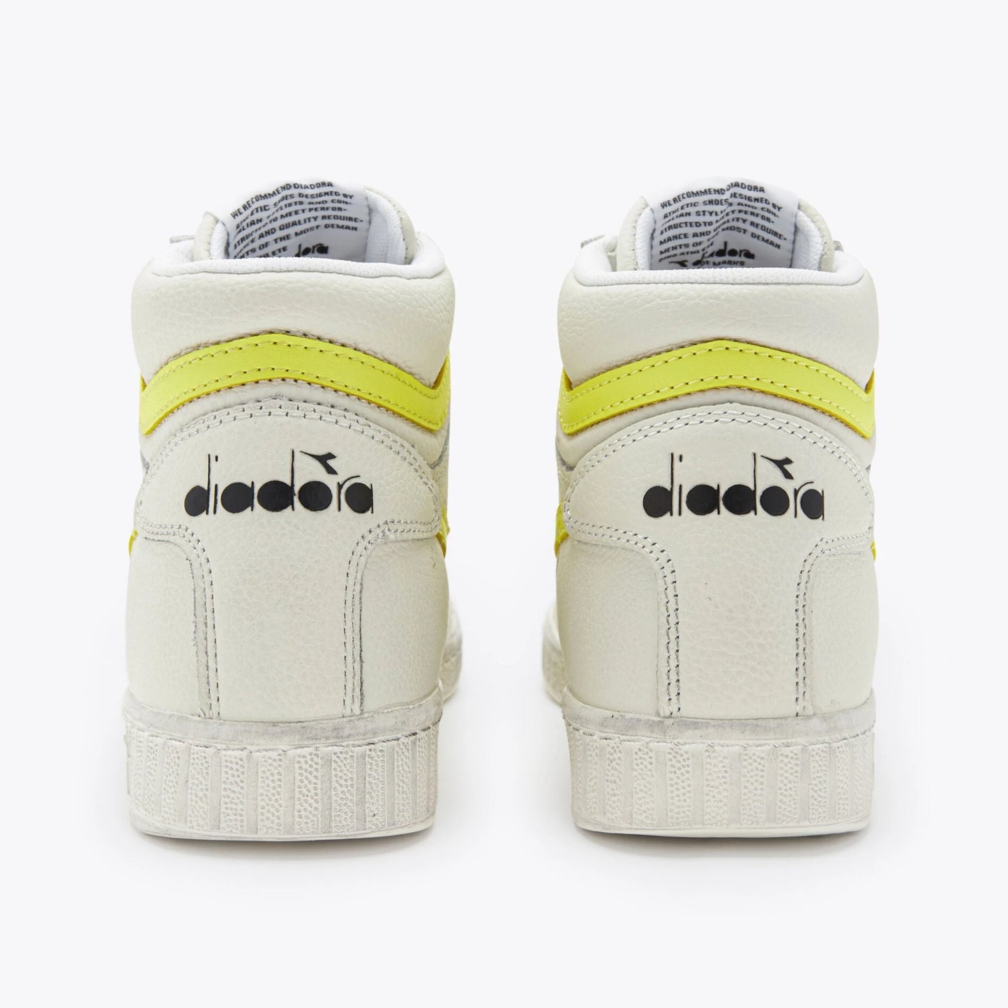 Sneakers De La Marca Diadora Para Unisex Modelo Game L High Fluo Wax- White/Yellow Fluo En Color Amarillo