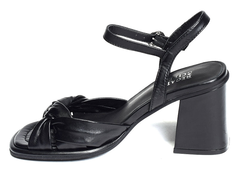 Sandalias De La Marca Regarde Le Ciel Para Mujer Modelo Perla-01 Garment Black Seta En Color Negro