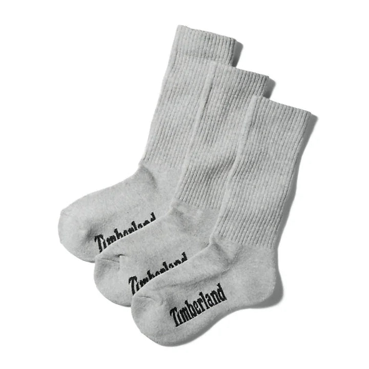 TIMBERLAND | CALCETINES HOMBRE | PAQUETE DE 3 CALCETINES ALTOS CORE | GRIS