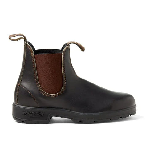 BLUNDSTONE 500 Stout Brown Leather, brun ankelstøvler til mænd hos Tascón