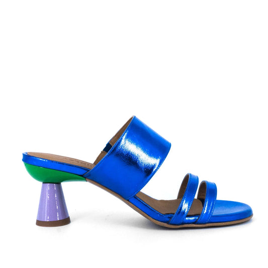 Sandalias De La Marca Audley Para Mujer Modelo Tacón Bavaro En Color Azul
