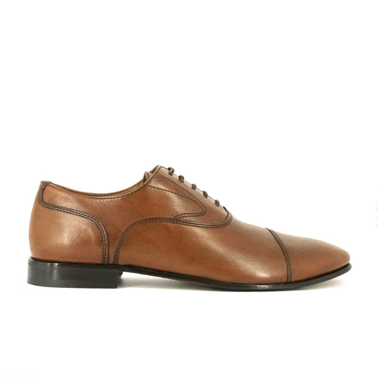 Zapatos Oxford De La Marca Lottusse Para Hombre Modelo Blucher Cordones / Twist Cuero En Color Marrón