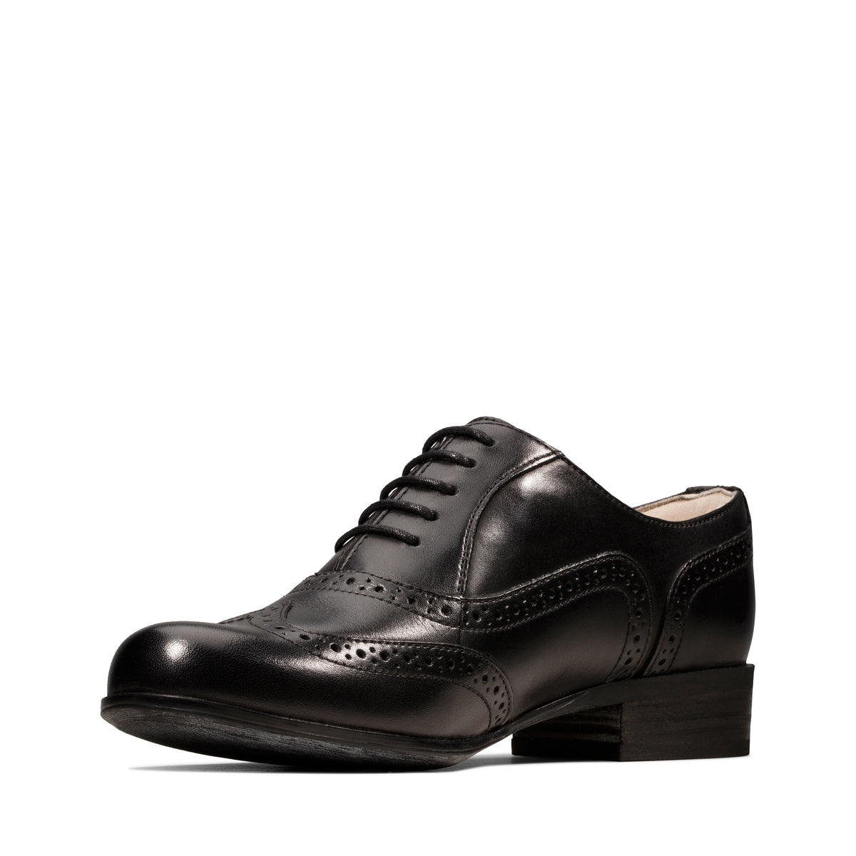 Zapatos Oxford De La Marca Clarks Para Mujer Modelo Hamble Oak Black Leather En Color Negro