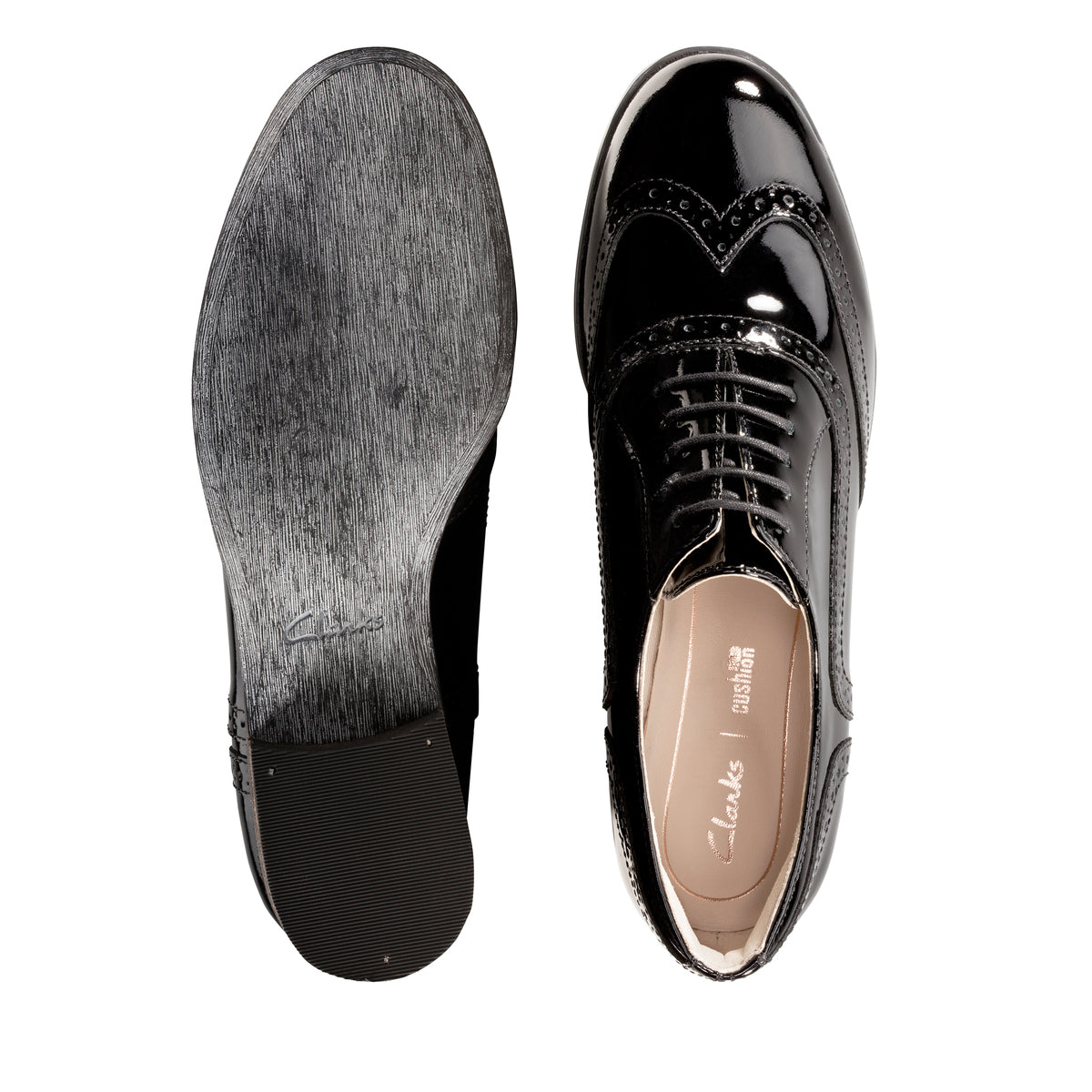 Zapatos Oxford De La Marca Clarks Modelo Hamble Oak Black Pat