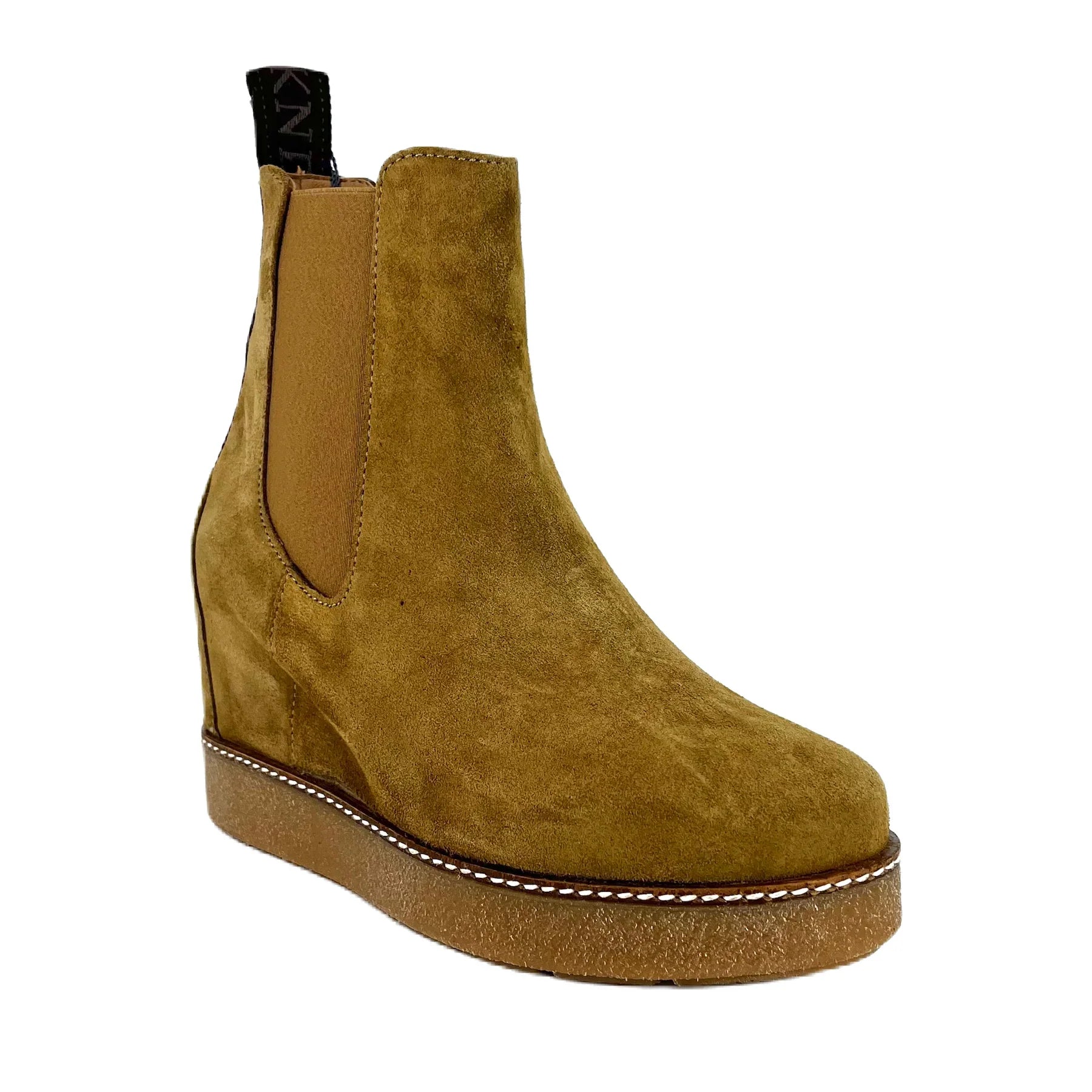 Botines Chelsea De La Marca Pedro Miralles Para Mujer Modelo Velour Birra 22308En Color Marrón