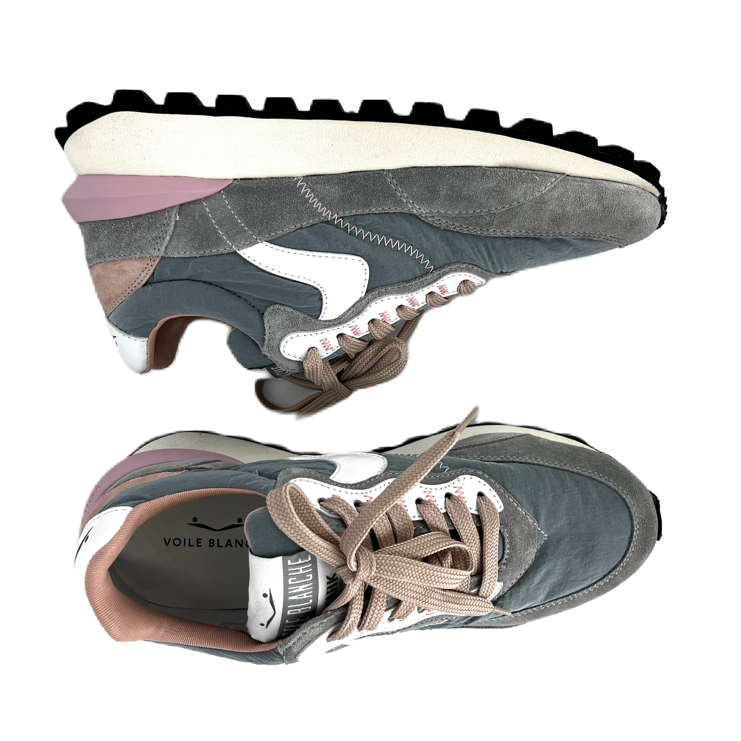 Sneakers De La Marca Voile Blanche Para Mujer Modelo Qwark Hype Suede/Nylon Sage Dark Gray En Color Gris