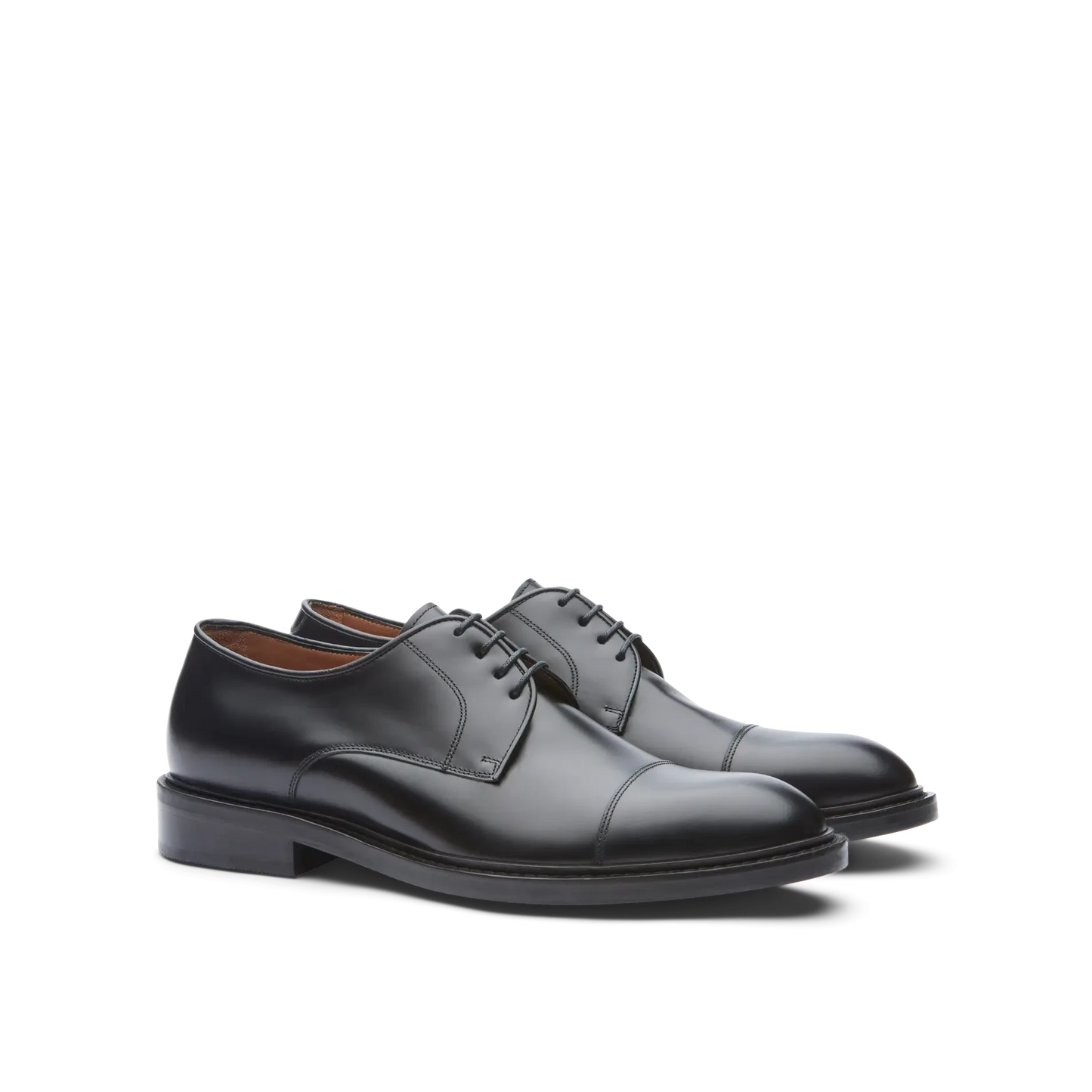 Zapatos Oxford De La Marca Lottusse Para Hombre Modelo Harrys Derbys De Vacuno SemibrillanteEn Color Negro