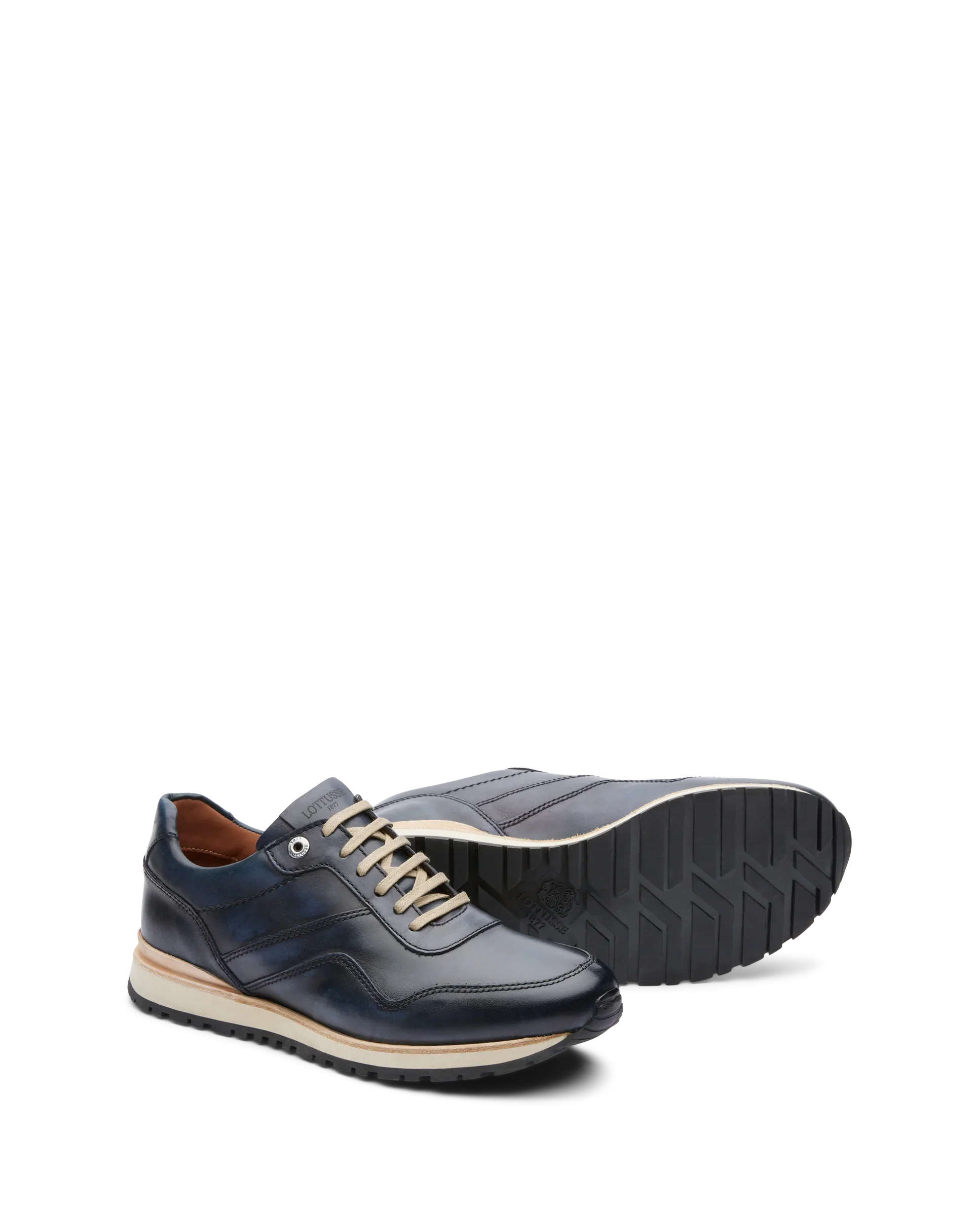 Темно-сині кросівки LOTTUSSE Tokyo з натуральної шкіри