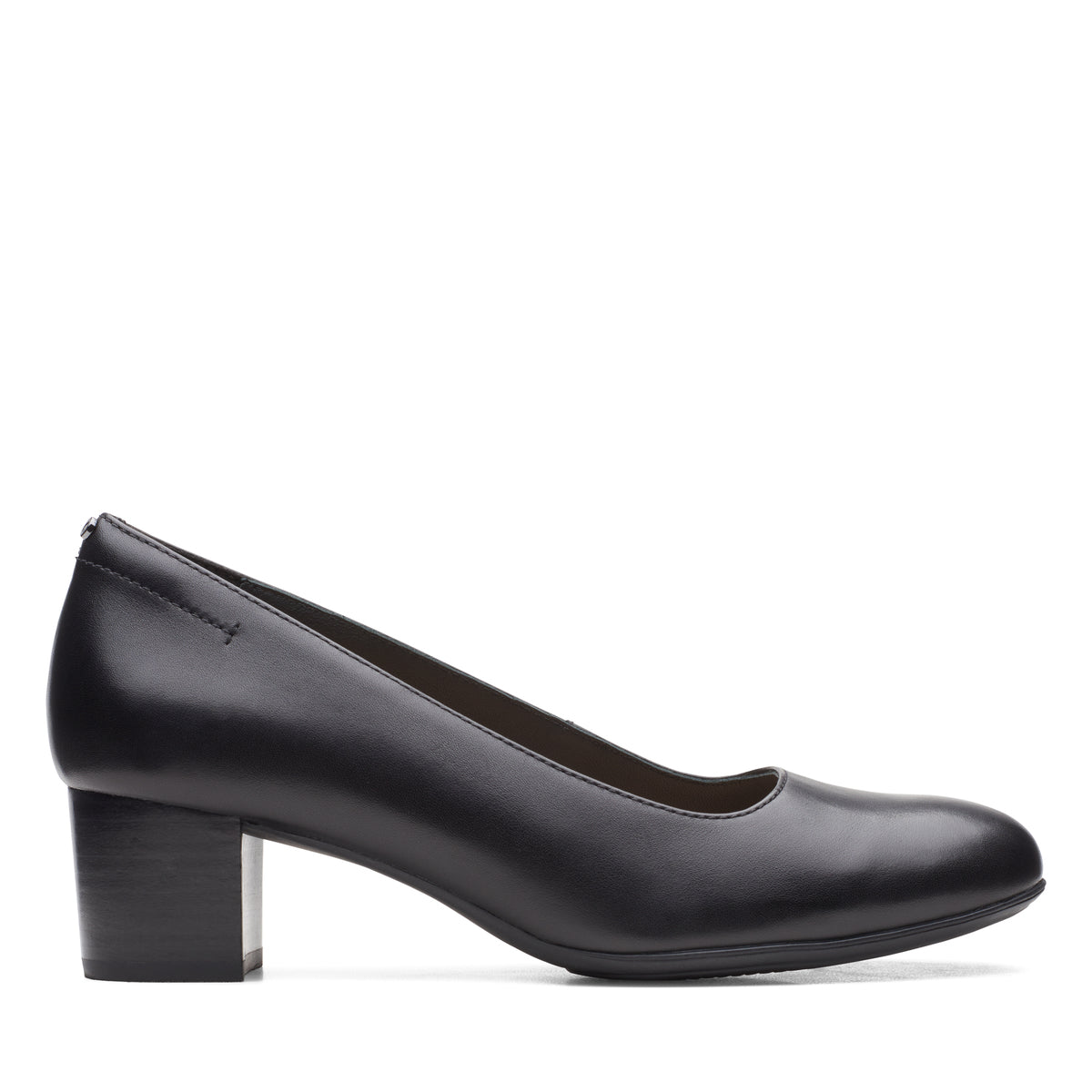 Zapatos De Tacón De La Marca Clarks Para Mujer Modelo Linnae Pump Black Leather En Color Negro