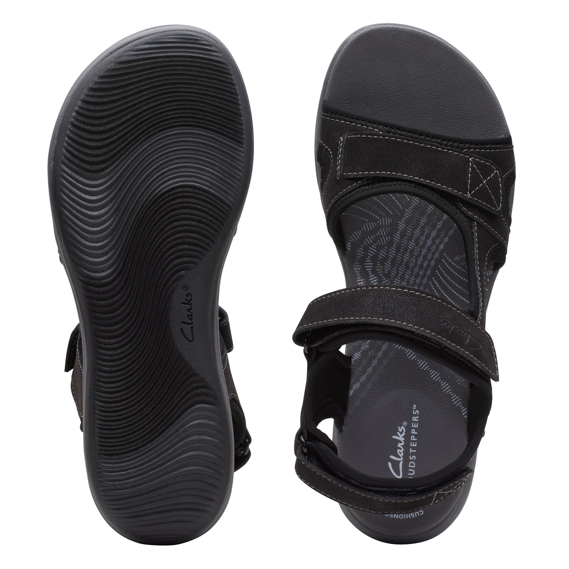 Sandalias clarks negras mujer hotsell