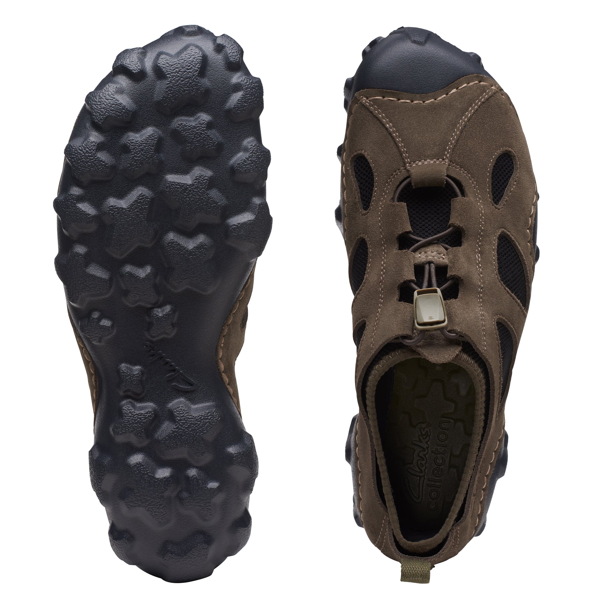 Zapatos Derby De La Marca Clarks Para Hombre Modelo Mokolite Trail Taupe SuedeEn Color Marrón