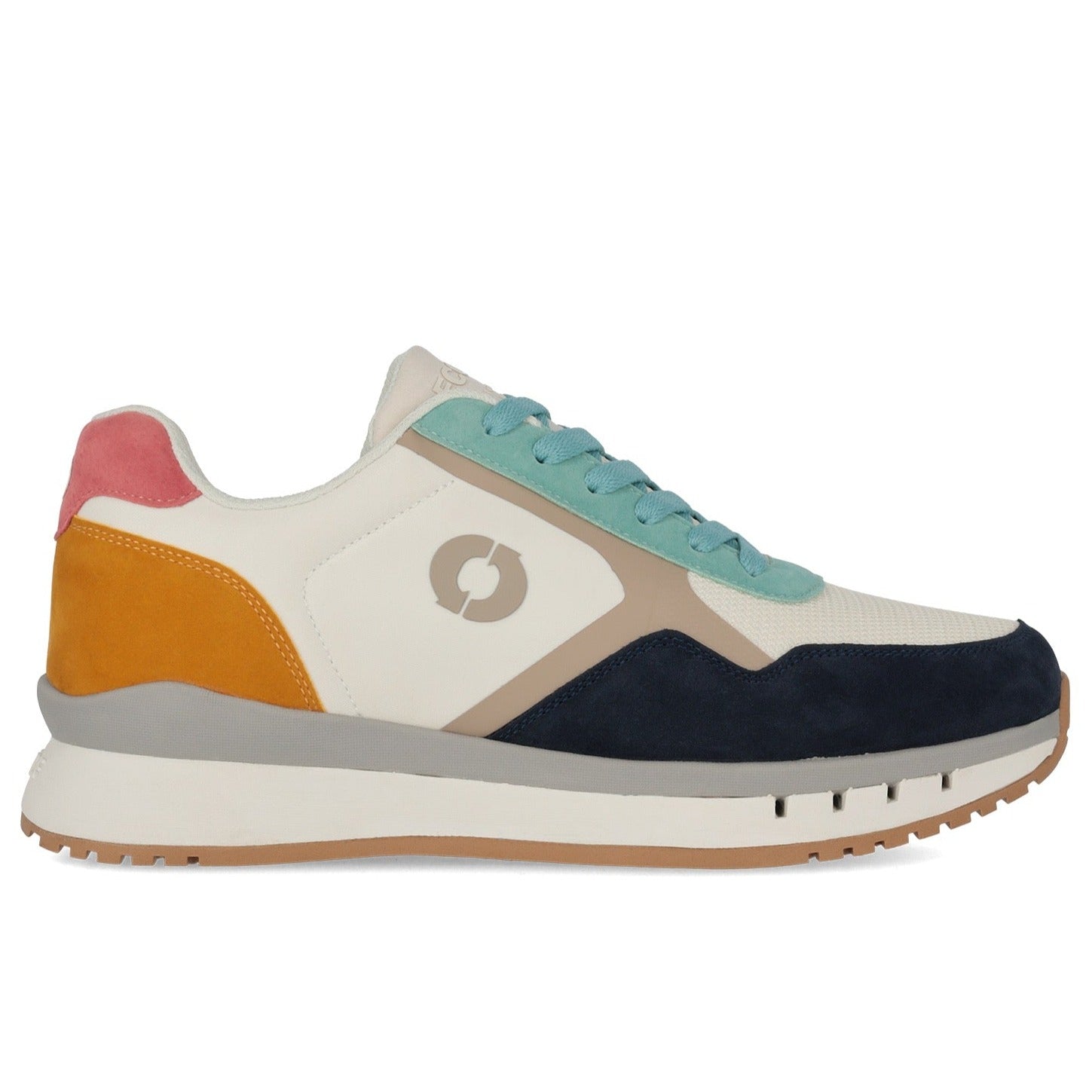 Sneakers De La Marca Ecoalf Para Mujer Modelo Cervino Off White NavyEn Color Blanco