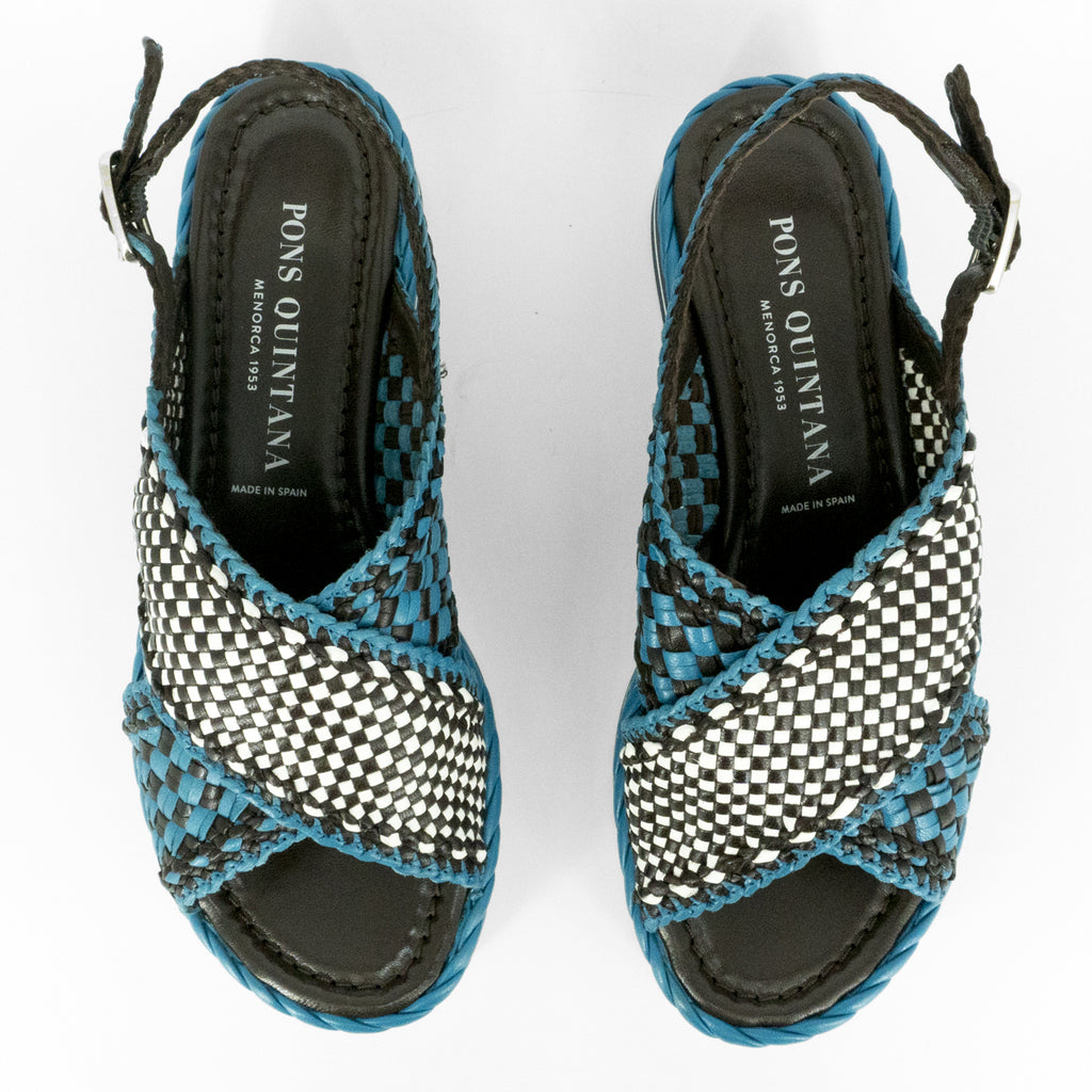 Sandalias De La Marca Pons Quintana Para Mujer Modelo Milan V104 Vira Royal En Color Azul