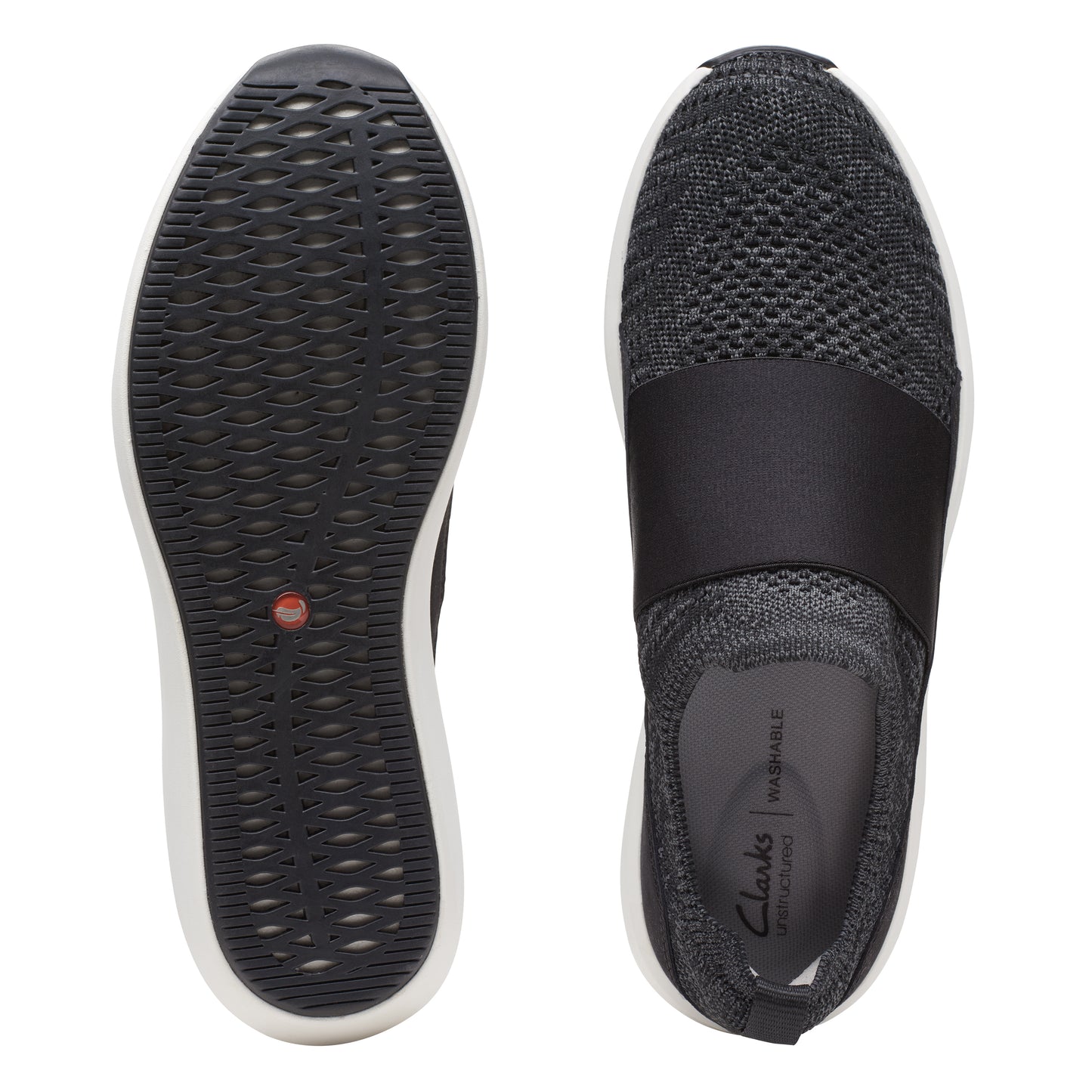 Zapatos Sin Cordones On Shoes De La Marca Clarks Para Hombre Modelo Un Rio Knit Black Knit En Color Negro