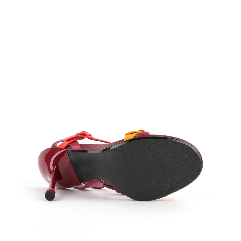 Sandalias De La Marca United Nude Para Mujer Modelo Sia Strappy Hi Lava De Tacón En Color Rojo